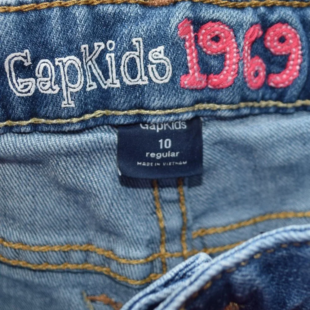 Gap Kids Super Skinny Denim Adjustable Waistband Jeans - Size 10 Regular